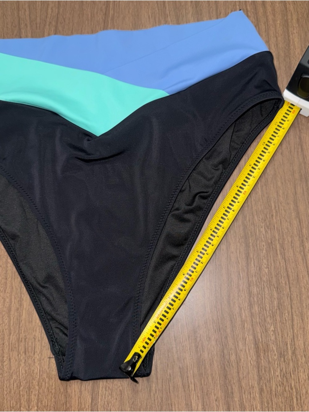Victoria's Secret PINK XL V Crossover Waist Bikini Bottom Black Black Green Swim - Picture 9 of 9